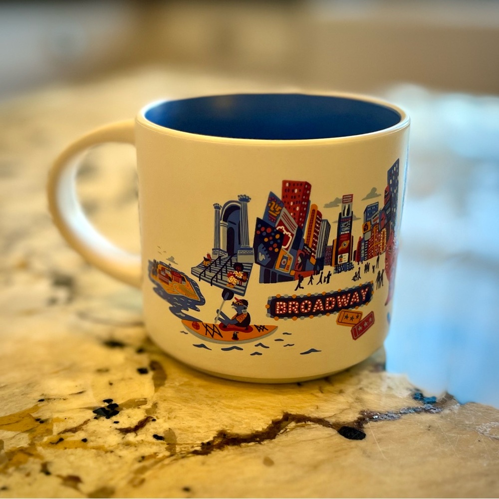 NIB Starbucks Discovery Manhattan Mug - Blue Interior - Picture 3 of 7